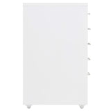 Mobile File Cabinet White 28x41x69 cm Metal