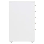 Mobile File Cabinet White 28x41x69 cm Metal