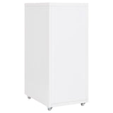 Mobile File Cabinet White 28x41x69 cm Metal - Top-Down View