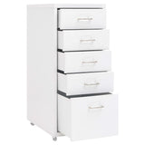 Mobile File Cabinet White 28x41x69 cm Metal