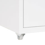 Mobile File Cabinet White 28x41x69 cm Metal - Close-Up Angle