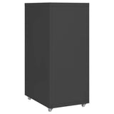 Mobile File Cabinet Anthracite 28x41x69 cm Metal - Top-Down View