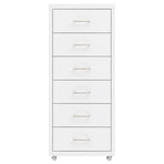 Mobile File Cabinet White 28x41x69 cm Metal