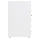 Mobile File Cabinet White 28x41x69 cm Metal