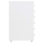 Mobile File Cabinet White 28x41x69 cm Metal