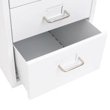 Mobile File Cabinet White 28x41x69 cm Metal