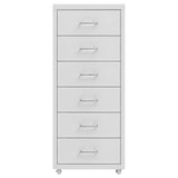 Mobile File Cabinet Grey 28x41x69 cm Metal - Front View
