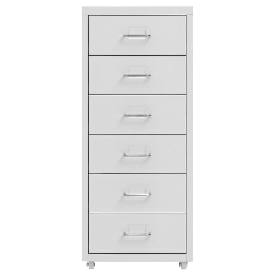 Mobile File Cabinet Grey 28x41x69 cm Metal
