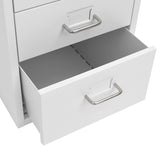 Mobile File Cabinet Grey 28x41x69 cm Metal - Rear View