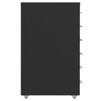 Mobile File Cabinet Black 28x41x69 cm Metal