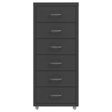 Mobile File Cabinet Anthracite 28x41x69 cm Metal