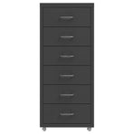 Mobile File Cabinet Anthracite 28x41x69 cm Metal