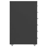 Mobile File Cabinet Anthracite 28x41x69 cm Metal