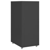 Mobile File Cabinet Anthracite 28x41x69 cm Metal - Top-Down View