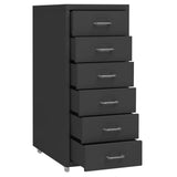 Mobile File Cabinet Anthracite 28x41x69 cm Metal - 45-Degree Angle