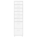 Mobile File Cabinet White 28x41x109 cm Metal