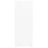 Mobile File Cabinet White 28x41x109 cm Metal