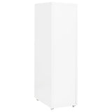 Mobile File Cabinet White 28x41x109 cm Metal - Top-Down View