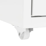 Mobile File Cabinet White 28x41x109 cm Metal - Close-Up Angle