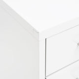 Mobile File Cabinet White 28x41x109 cm Metal - Low Angle