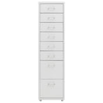 Mobile File Cabinet Grey 28x41x109 cm Metal