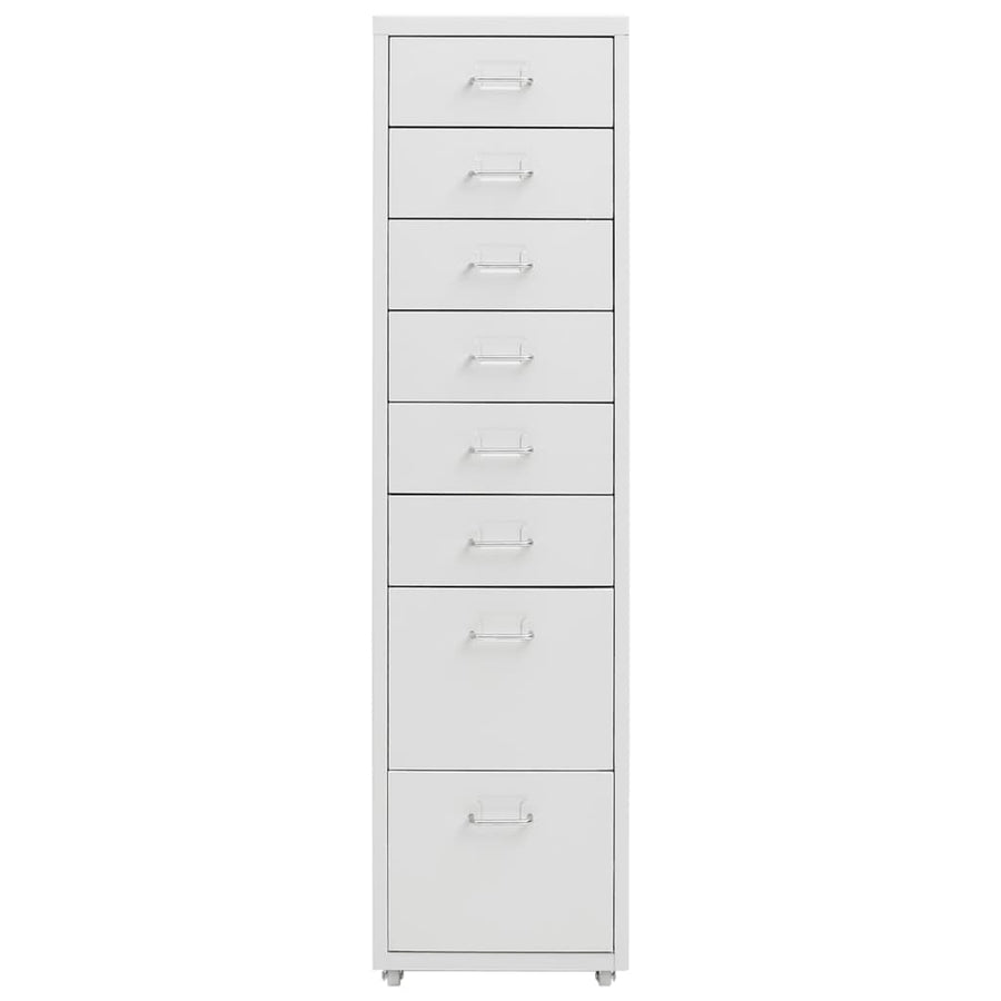 Mobile File Cabinet Grey 28x41x109 cm Metal