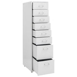 Mobile File Cabinet Grey 28x41x109 cm Metal - 45-Degree Angle