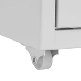 Mobile File Cabinet Grey 28x41x109 cm Metal - Close-Up Angle