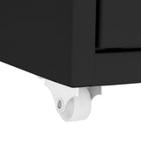 Mobile File Cabinet Black 28x41x109 cm Metal - Close-Up Angle