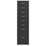 Mobile File Cabinet Anthracite 28x41x109 cm Metal