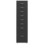 Mobile File Cabinet Anthracite 28x41x109 cm Metal
