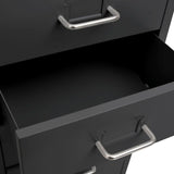 Mobile File Cabinet Anthracite 28x41x109 cm Metal - Rear View