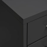 Mobile File Cabinet Anthracite 28x41x109 cm Metal - Low Angle