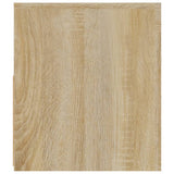 Bedside Cabinets 2 pcs with LEDs Sonoma Oak 60x35x40 cm - Rear View