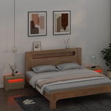 Bedside Cabinets 2 pcs with LEDs Sonoma Oak 60x35x40 cm - Extra Image