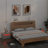 Bedside Cabinets 2 pcs with LEDs Concrete Grey 60x35x40 cm - Extra Image