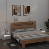 Bedside Cabinets 2 pcs with LEDs High Gloss White 60x35x40 cm - Extra Image
