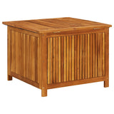 Garden Storage Box 75x75x58 cm Solid Wood Acacia - Rear View
