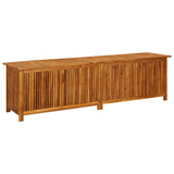 Garden Storage Box 200x50x58 cm Solid Wood Acacia - Front View