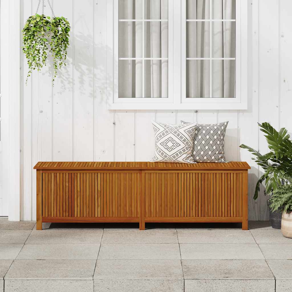 Garden Storage Box 200x50x58 cm Solid Wood Acacia
