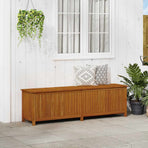 Garden Storage Box 200x50x58 cm Solid Wood Acacia