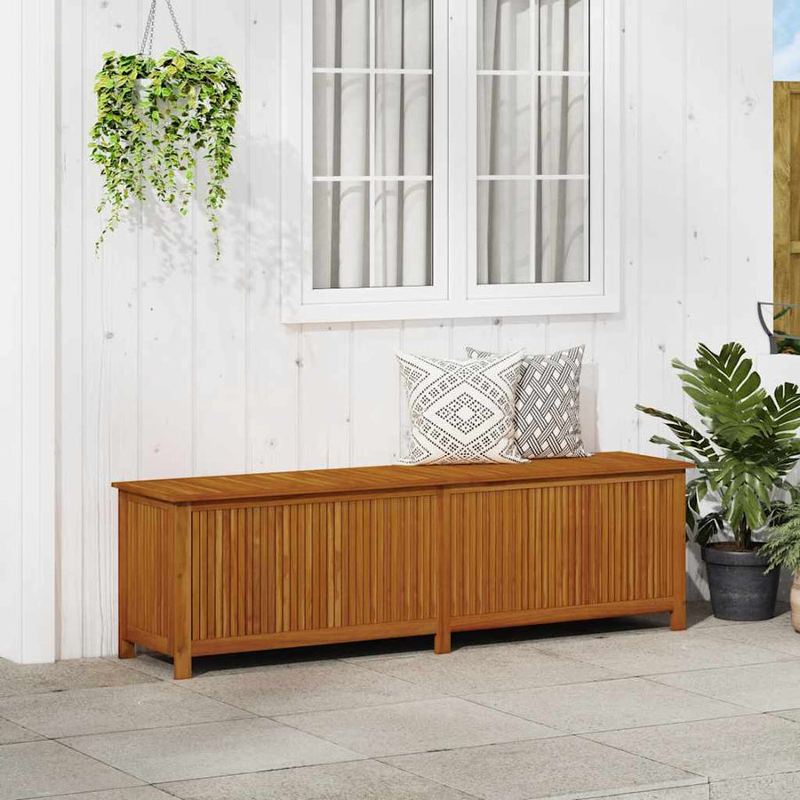 Garden Storage Box 200x50x58 cm Solid Wood Acacia