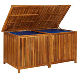 Garden Storage Box 150x80x75 cm Solid Wood Acacia - Close-Up Angle
