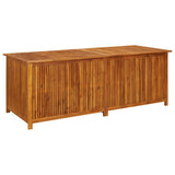 Garden Storage Box 200x80x75 cm Solid Wood Acacia - Front View