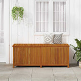 Garden Storage Box 200x80x75 cm Solid Wood Acacia - Side View