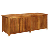 Garden Storage Box 200x80x75 cm Solid Wood Acacia - Rear View
