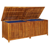 Garden Storage Box 200x80x75 cm Solid Wood Acacia - Close-Up Angle