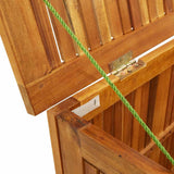 Garden Storage Box 113x50x58 cm Solid Acacia Wood - Low Angle