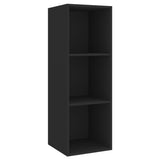 5 Piece TV Cabinet Set Black Engineered Wood