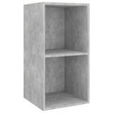 3 Piece TV Cabinet Set Concrete Grey Engineered Wood - Top-Down View